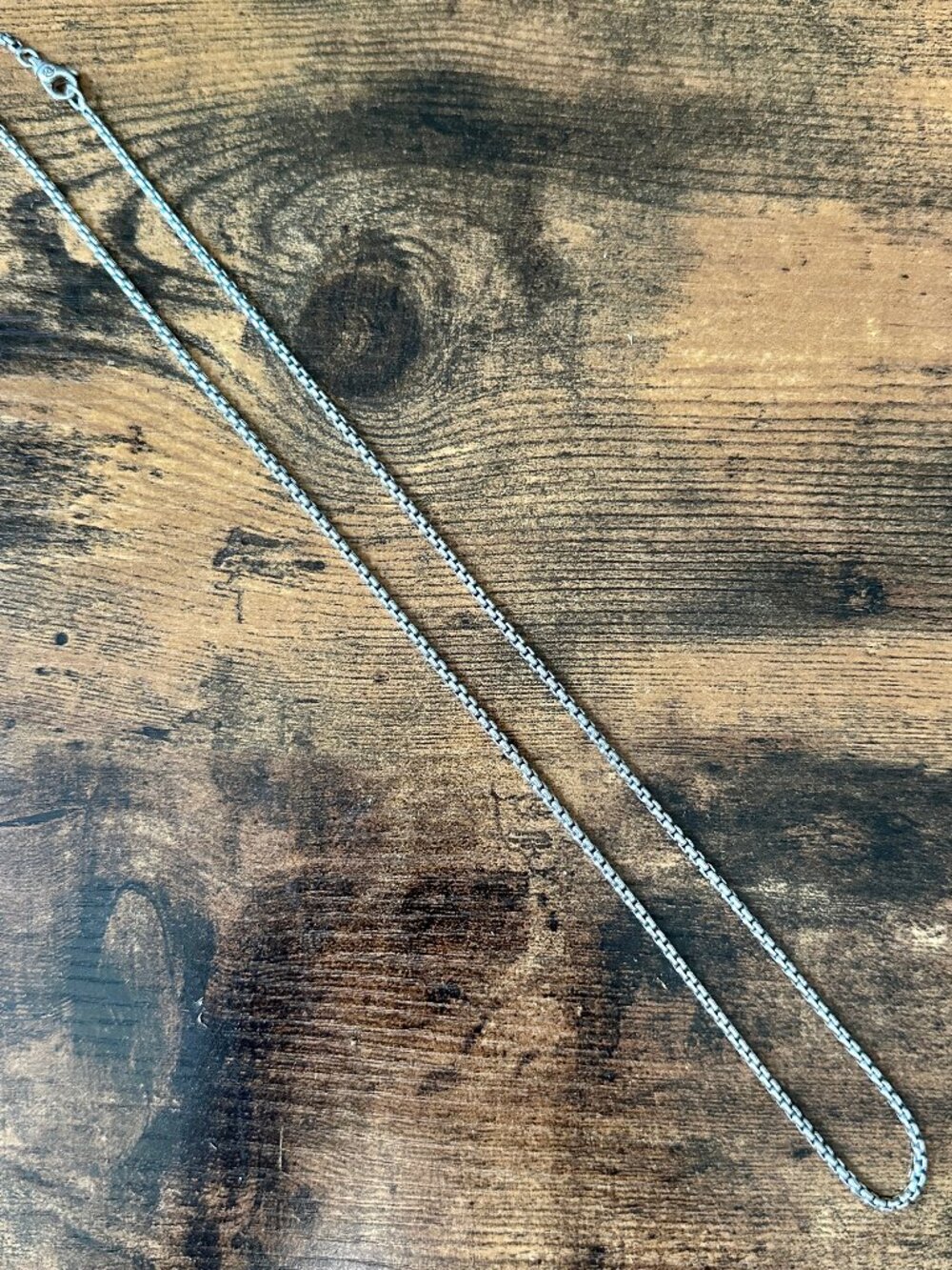 David Yurman Small Box Chain Necklace in Sterling Silver - 2.7mm - 24"